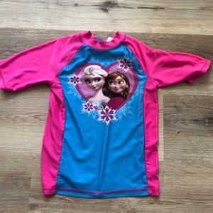 Girls Frozen rash guard